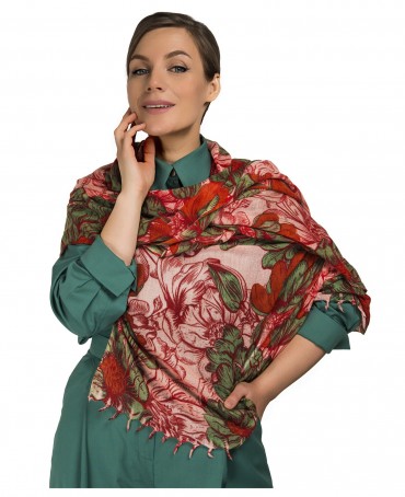 Палантин Женский W40-FLEUR.LINEARE/ROSE.CL